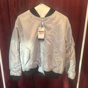 Nike Air Men's Silver Bomber Jackets